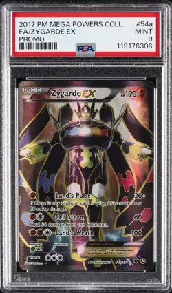 2017 POKEMON MEGA POWERS COLLECTION PROMO #54A FULL ART/ZYGARDE EX PSA 9 - Image 1