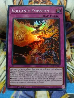 Yugioh Volcanic Emission Super Rare LD10-EN023 1st Ed Near Mint - Image 1