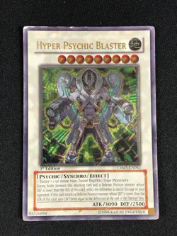 YUGIOH HYPER PSYCHIC BLASTER CRMS-EN042 1ST ULTIMATE HP/ CREASES - Image 1