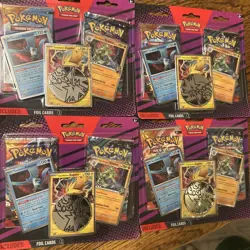 4x Pokemon 2 Pack Blister Pack - Team Rocket's Articuno, Zapdos & Tyranitar Card - Image 1