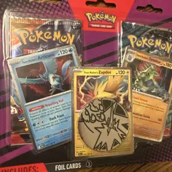 4x Pokemon 2 Pack Blister Pack - Team Rocket's Articuno, Zapdos & Tyranitar Card - Image 2
