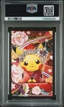 2016 POKEMON PLAYING CARDS MAIKO PIKACHU & OKUGE PIKACHU 5 OF SPADES PSA 10 - Image 2