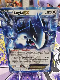 Pokemon TCG Lugia EX Ultra Rare Card 108/135 Plasma Storm DMG PSA 1 Contender - Image 1
