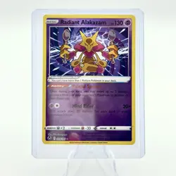 Pokemon Radiant Alakazam 059/195 Silver Tempest Ultra Rare Holo 2022 Card NM - Image 3