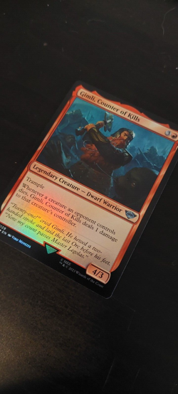 Gimli, Counter of Kills (0129) Foil Lord of the Rings Magic the Gathering card - Image 1