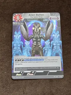 ULTRAMAN CARD GAME ALIEN BALTAN THE SPACE NINJA INVASION LEVEL 6 PR-036 PROMO - Image 1
