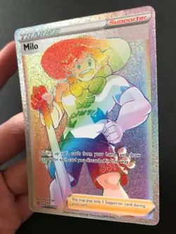 Milo 201/192 Rebel Clash SWSH RAINBOW HYPER RARE SECRET Pokemon Card Near Mint - Image 4