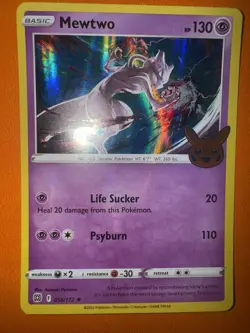 Pokemon TCG Mewtwo Holo Rare Card 056/172 Trick or Trade 2022 Halloween - Image 1