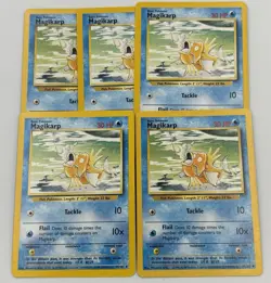 Pokemon TCG Magikarp 35/102 Base Set Unlimited 5x Card Lot MP-LP Condition - Image 1