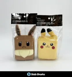 POKEMON CARD GAME PLUSH DECK BOX CASE EEVEE PIKACHU CENTER JAPAN LOT - Image 1