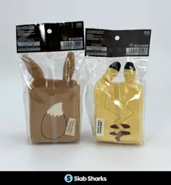 POKEMON CARD GAME PLUSH DECK BOX CASE EEVEE PIKACHU CENTER JAPAN LOT - Image 2