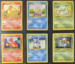 Base Set 1999 Starters Pokemon Card Lot - Image 1