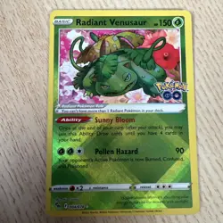 Pokemon Go Ultra Rare Holo Card Radiant Venusaur 004/078 Pokemon TCG NM - Image 1