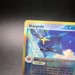 Sharpedo 22/109 - EX Ruby and Sapphire - Reverse Holo Pokemon Card - Vintage ! - Image 3