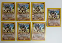 2000 WOTC POKEMON LEAGUE HITMONTOP #37 BLACK STAR PROMO LOT OF 7 CARDS UNPLAYED - Image 1