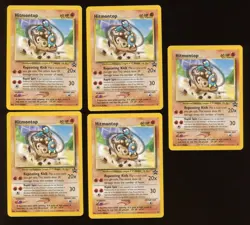 2000 WOTC POKEMON LEAGUE HITMONTOP #37 BLACK STAR PROMO LOT OF 7 CARDS UNPLAYED - Image 2