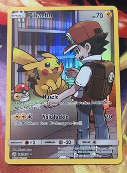 Pikachu - 241/236 - Pokemon Cosmic Eclipse Sun & Moon Secret Rare Card - Image 1