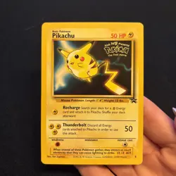 1999 WOTC Black Star Pikachu Stamped Movie Promo #4 Pokemon Card - Image 1