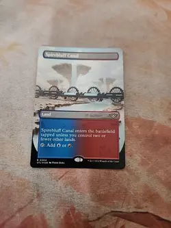 Spirebluff Canal Borderless Foil Outlaws Of Thunder Junction MTG NM - Image 1