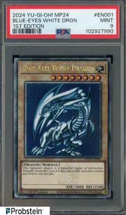 2024 Yu-Gi-Oh! MP24 #EN001 Blue Eyes White Dragon 1st Edition PSA 9 MINT - Image 1