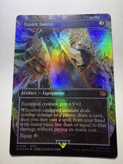 MTG - Final Fantasy - Buster Sword (Borderless) #0351 - Near Mint Foil - Image 1