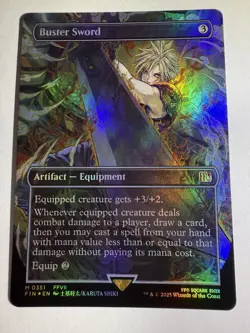 MTG - Final Fantasy - Buster Sword (Borderless) #0351 - Near Mint Foil - Image 3