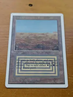1994 MTG Unlimited Scrubland reserved list dual, LP (wear in one back corner) - Image 2