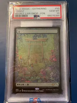 MAGIC: THE GATHERING - FOREST #050 FOIL🔥PSA 10 GEM🔥SECRET LAIR DROP-2022 JP - Image 1