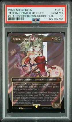 2025 MAGIC: THE GATHERING FINAL FANTASY COMMANDER TERRA, HERALD OF HOPE PSA 10 - Image 1