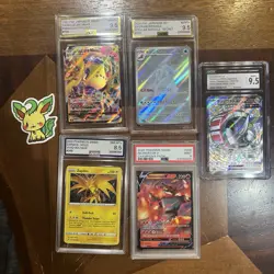 Pokemon Tcg Graded Card Lot Of 5 PSA/Cgc&more Slabs Includes Lots Of 9/9.5 Nm - Image 1