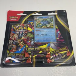 Pokemon TCG Mega Evolution 3 Pack Blister Golduck Sealed Booster Pack - Image 1