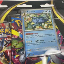 Pokemon TCG Mega Evolution 3 Pack Blister Golduck Sealed Booster Pack - Image 3