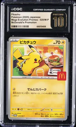 2025 POKEMON MEGA EVOLUTION MCDONALD'S PROMO PIKACHU CGC 10 PRISTINE - Image 1
