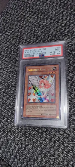 2003 Yu-Gi-Oh Injection Fairy Lily 1st Edition PSA Mint 9 Legacy Of Darkness LOD - Image 1