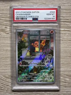 2023 POKEMON SVP OBSIDIAN FLAMES ETB PROMO #044 CHARMANDER PSA 10 - Image 1
