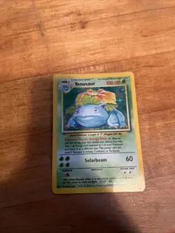 Pokemon TCG Venusaur Base Set Holo Unlimited Rare - Image 1
