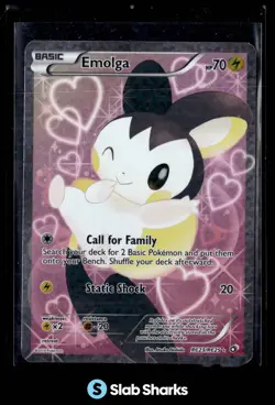 2013 POKEMON BLACK & WHITE LEGENDARY TREASURES #RC23 EMOLGA RADIANT COLLECTION - Image 1