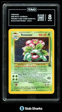 2000 POKEMON WIZARDS OF THE COAST BLACK STAR PROMOS #13 VENUSAUR HOLO TAG 8 - Image 1