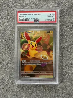 PLUSLE ILLUSTRATION RARE POKEMON PAR EN-PARADOX RIFT 2023 193 PSA 10 - Image 1