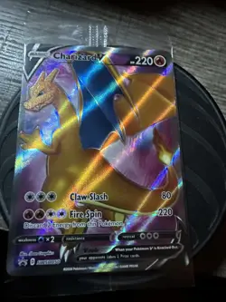Pokemon Charizard V SWSH050 Champion's Path ETB Holo Black Star Promo NM - Image 1