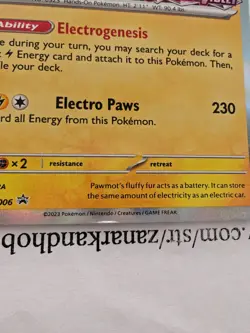 Pokemon Pawmot SVP 006 Black Star Promo LP - Image 3