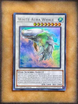 Yugioh White Aura Whale BLC1-EN011 Ultra Rare 1st Ed SILVER NM - Image 1