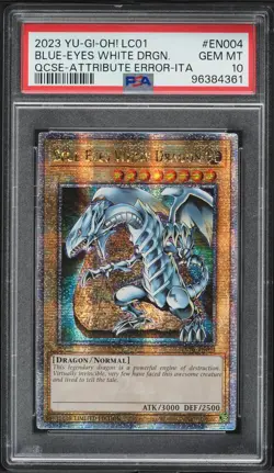 2023 Yu-Gi-Oh! 25th Anniversary Blue-Eyes White Dragon #LC01-EN004 PSA 10 GEM - Image 1
