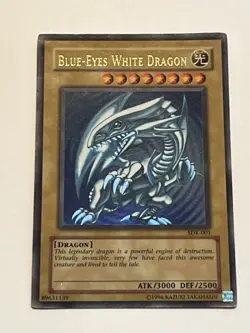 Yugioh Blue-Eyes White Dragon SDK-001 Ultra Rare Unlimited HP - Image 1