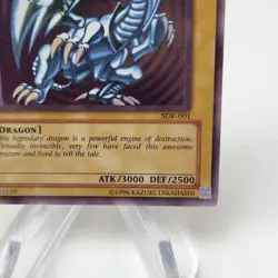 Blue-Eyes White Dragon SDK-001 Kaiba-Unlimited Edition ULTRA RARE (Damaged) - Image 3