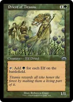 ~ Priest of Titania (Retro Frame) ~ NM ~ Modern Horizons 3 ~ MTG ~ - Image 1