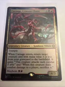 ~ Carnage, Crimson Chaos ~ NM Foil ~ Marvel's Spider-Man ~ MTG ~ - Image 1
