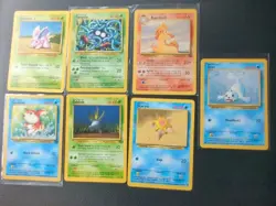 WOTC Pokemon Vintage Base Set 7 Card Lot - Image 1