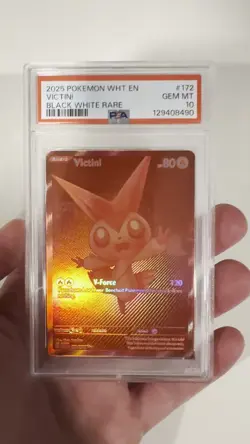 PSA 10 Victini 172/086 White Flare Scarlet & Violet Secret Rare Pokemon Card - Image 2