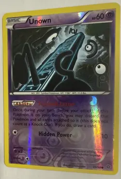 Unown 30/98 XY Anceint Origins Reverse Holo Common Pokemon Card Near Mint/ Mint - Image 3